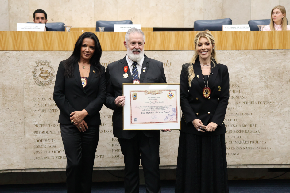 Imagem de Prêmio Martin Luther King da Jethro International Diplomacia Civil Plenário 1º de Maio São Paulo