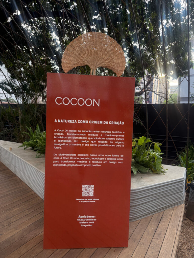Coco On biomateriais sustentáveis na Casa Cor Minas 2026.