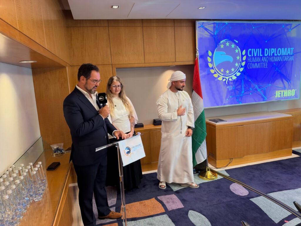 Ato Solene da Jethro International Diplomacia Civil em Dubai 2026.