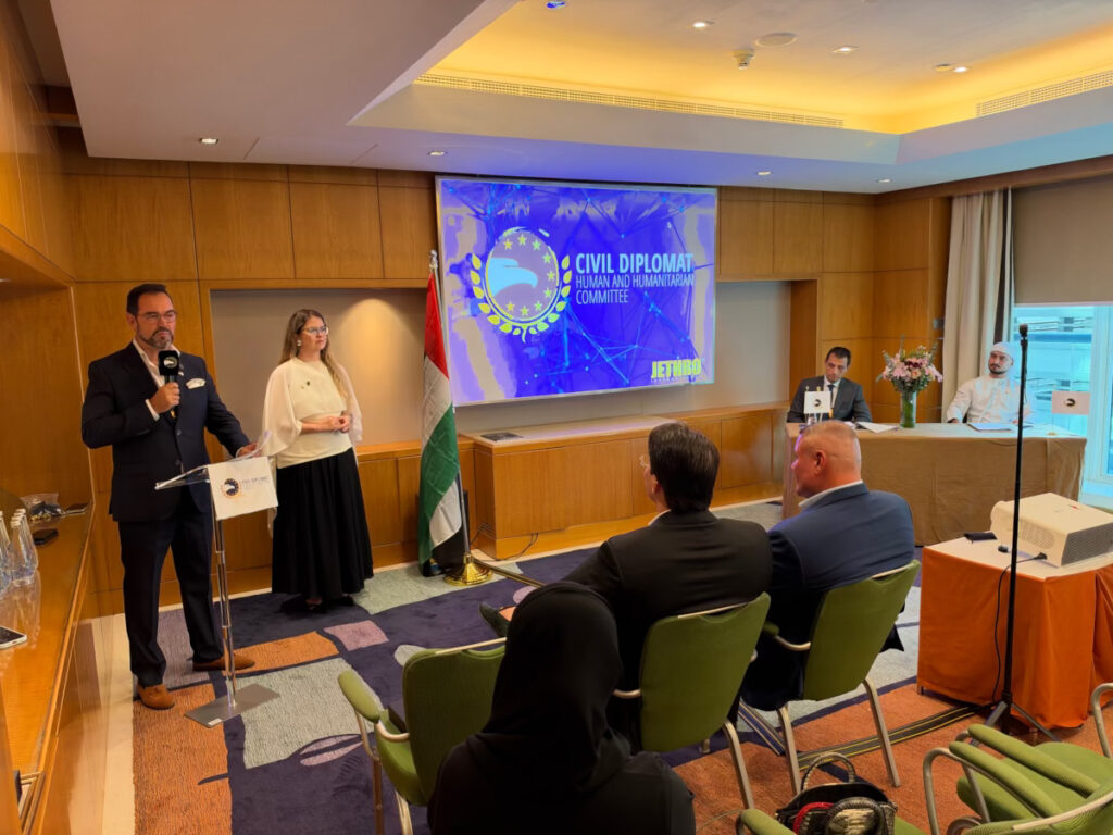 Ato Solene da Jethro International Diplomacia Civil em Dubai 2026.
