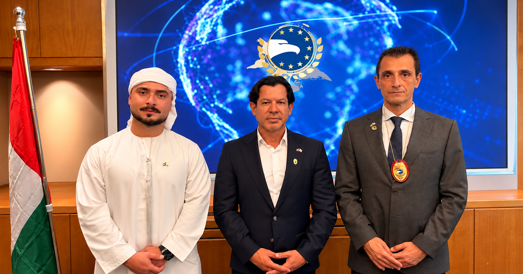 Weverton Araujo - Diretor de Expansão Dubai, Renato Freire e Tiago Gonçalves - Diretor de Expansão nos Emirados Árabes.